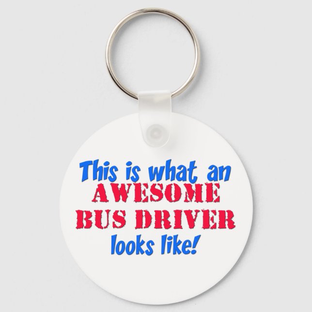 Phantastischer Busfahrer Schlüsselanhänger (Vorderseite)