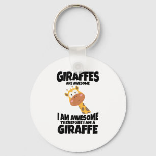Phantastischer Cartoon Ich bin ein Giraffe-Shirt f Schlüsselanhänger