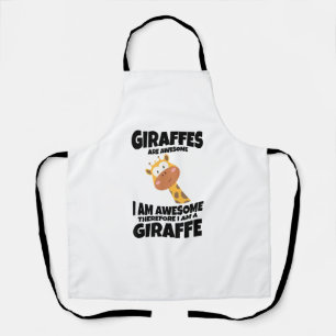 Phantastischer Cartoon Ich bin ein Giraffe-Shirt f Schürze