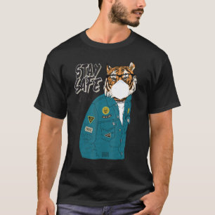 Phantastischer chinesischer Tiger Bleibe sichere M T-Shirt