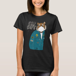Phantastischer chinesischer Tiger Bleibe sichere M T-Shirt