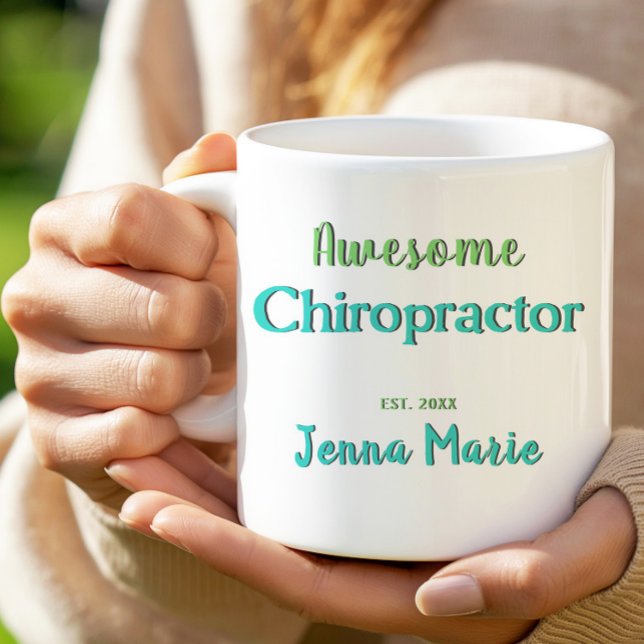 Phantastischer Chiropraktiker Aquamarines Grünes D Kaffeetasse (Awesome Chiropractor Custom Coffee Mug)