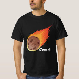 Phantastischer Comet mit Feuer l Universe Black T-Shirt