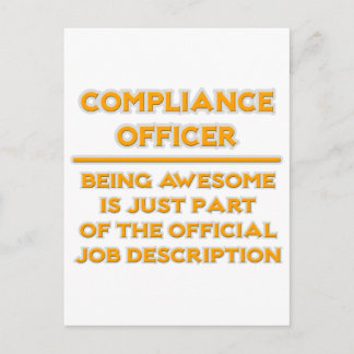 Phantastischer Compliance Officer .. Jobbeschreibu Postkarte