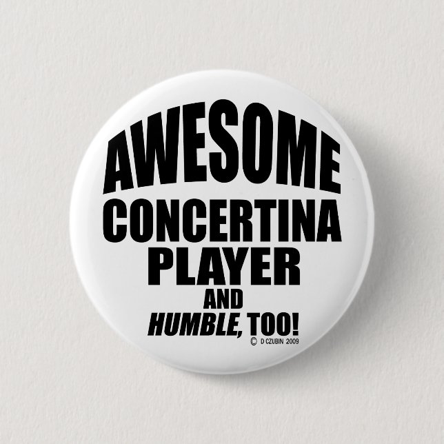 Phantastischer Concertina-Spieler Button (Vorderseite)