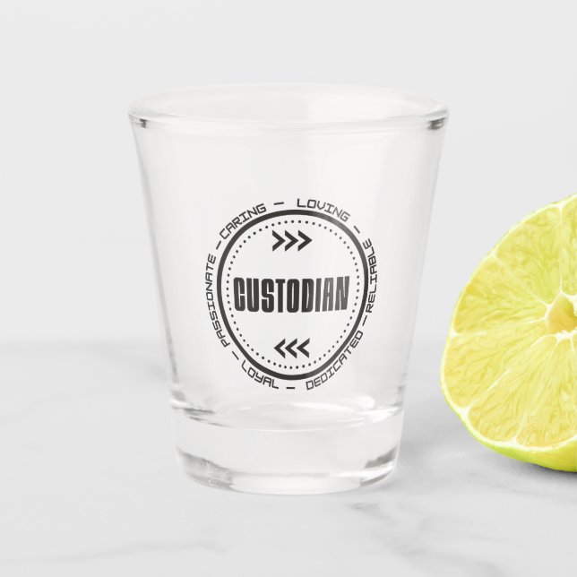 Phantastischer Custodian Schnapsglas (Vorderseite)
