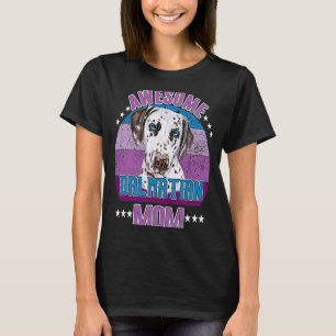 Phantastischer Dalmatiner Mama Retro Sonnenunterga T-Shirt