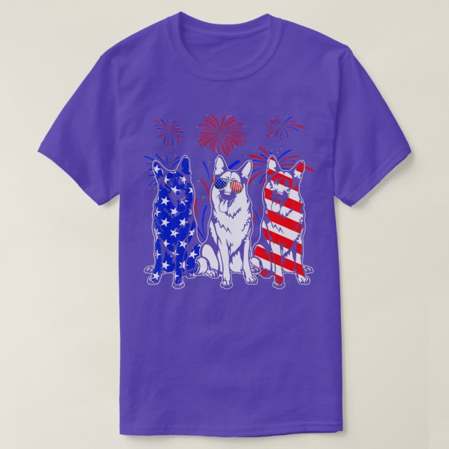 Phantastischer deutscher Schäferhund, amerikanisch T-Shirt (Design vorne)