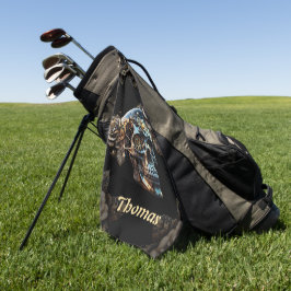 Phantastischer, dunkler Steampenschädel Golfhandtuch