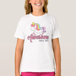 Phantastischer Einhorn Regenbogen Rosa niedlicher  T-Shirt