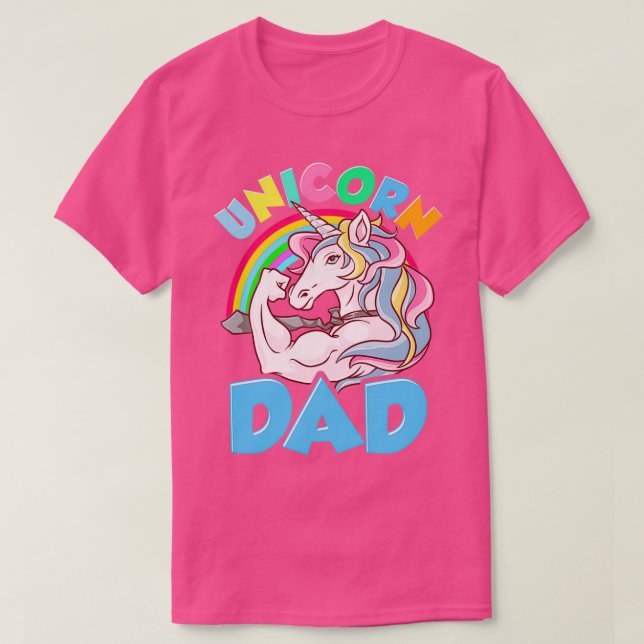 Phantastischer Einhorn-Vater Coole EinhornVater es T-Shirt (Design vorne)