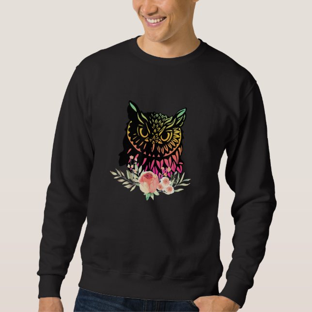 Phantastischer, farbiger Eukalyptkopf mit Rose Sweatshirt (Vorderseite)