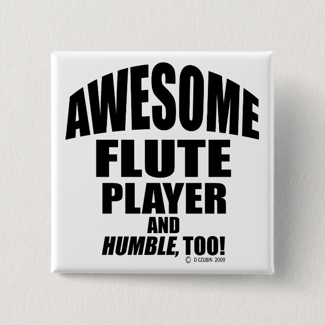 Phantastischer Flute-Player Button (Vorderseite)