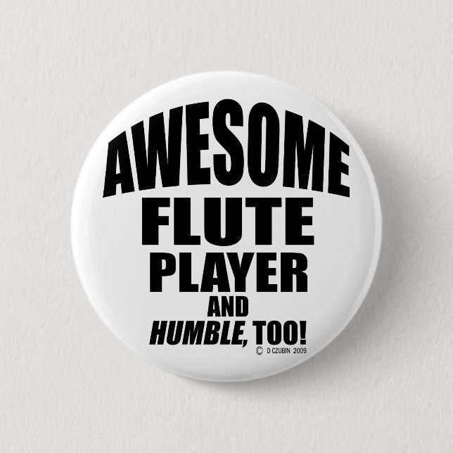 Phantastischer Flute-Player Button (Vorderseite)