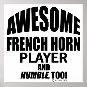 Phantastischer französischer Horn-Spieler Poster
