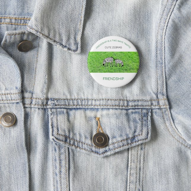 Phantastischer Freund, Niedlich und Happy Zebras Button (Beispiel)