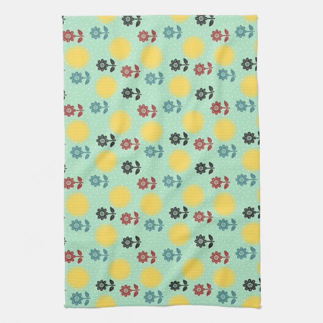Phantastischer Frühling & Sommer Blume Muster Küch Geschirrtuch (Vertikal)