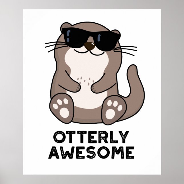 Phantastischer Funny Animal Otter Puff Poster (Vorne)