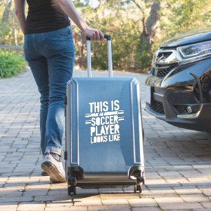 Phantastischer Fußballspieler sieht aus wie lustig Aufkleber