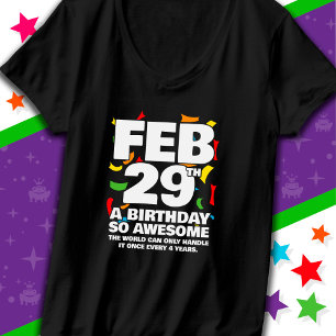 Phantastischer Geburtstag 2024 Leap Day Leap Year  T-Shirt