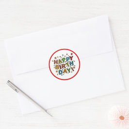 Phantastischer Geburtstag Runder Aufkleber