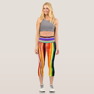 Phantastischer gelber Taillenbogen Capri Leggings