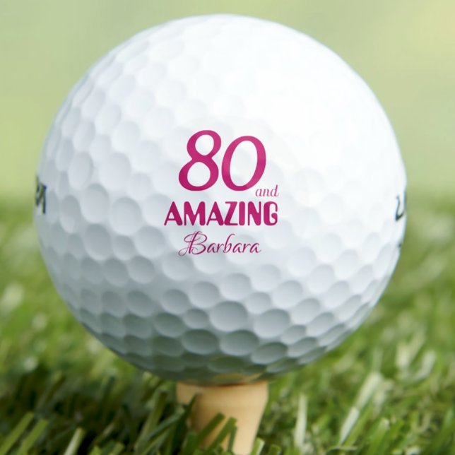 Phantastischer GolfGeburtstag 80 Jahre Golfgeschen Golfball (Von Creator hochgeladen)