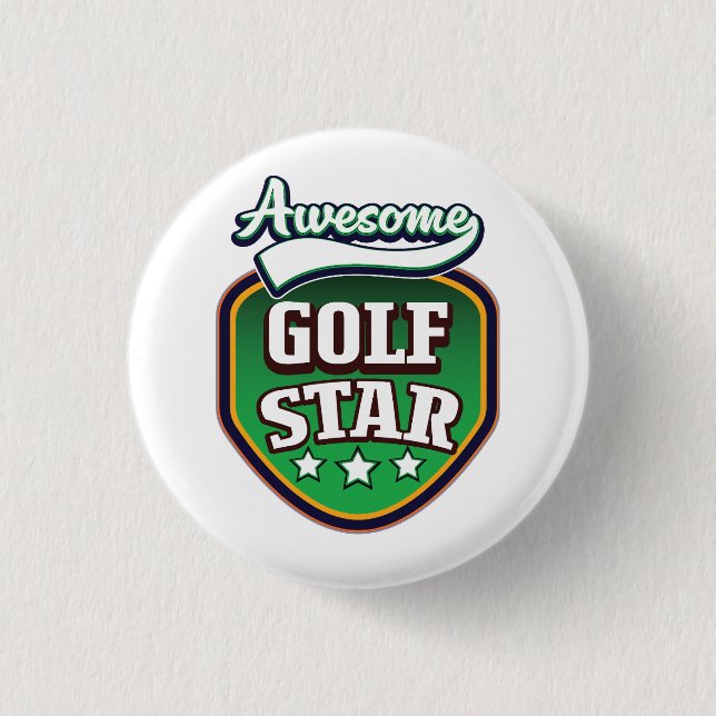 Phantastischer Golfstar Button (Vorderseite)