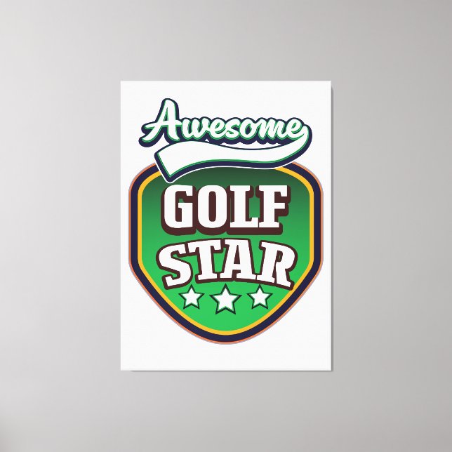 Phantastischer Golfstar Leinwanddruck (Vorderseite)
