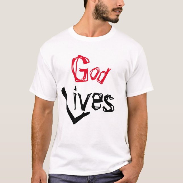 Phantastischer Gott lebt stilvoll inspirierend rel T-Shirt (Vorderseite)
