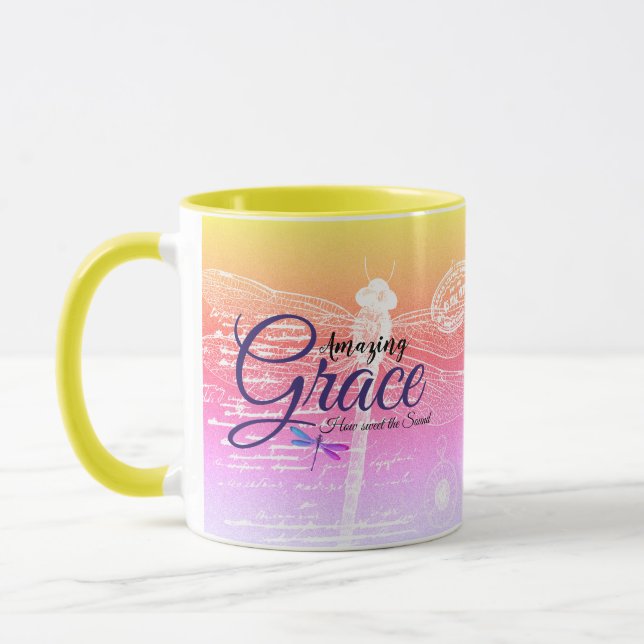 Phantastischer Grace-Dragonfly-Pastellverlauf Tasse (Links)