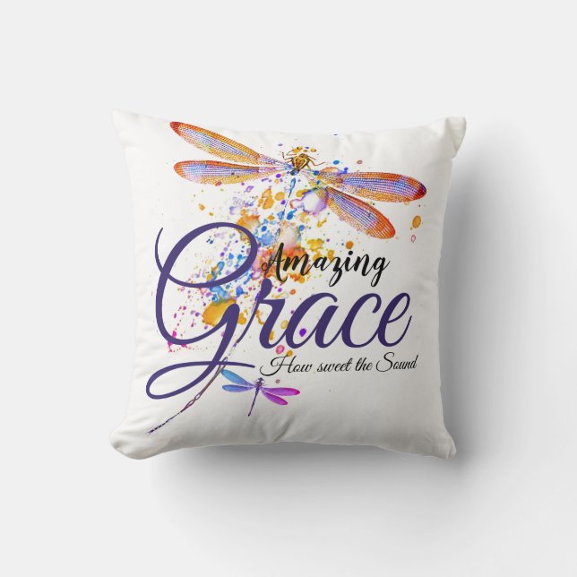 Phantastischer Grace Dragonfly-Spritzer Kissen (Vorderseite)