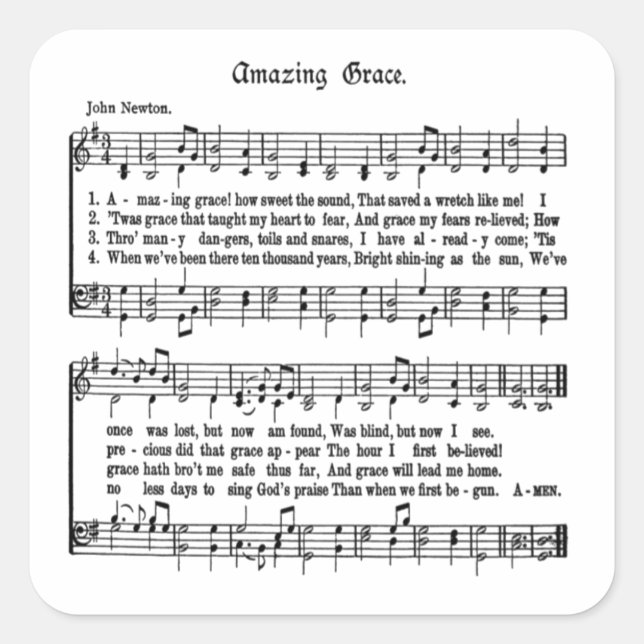 PHANTASTISCHER GRACE-STICKER QUADRATISCHER AUFKLEBER (Vorderseite)