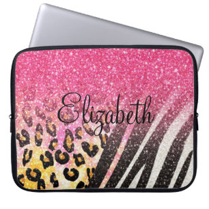 Phantastischer, gürteliger Leopardendruck, Zebrast Laptopschutzhülle