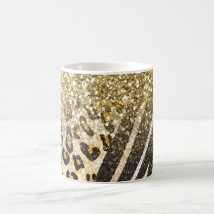 Phantastischer gürtiger Goldleopard und Zebradruc Tasse