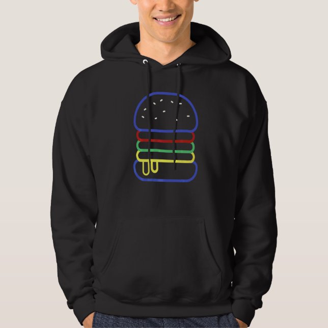 Phantastischer Hamburger Cheat Day Cheat Hoodie (Vorderseite)