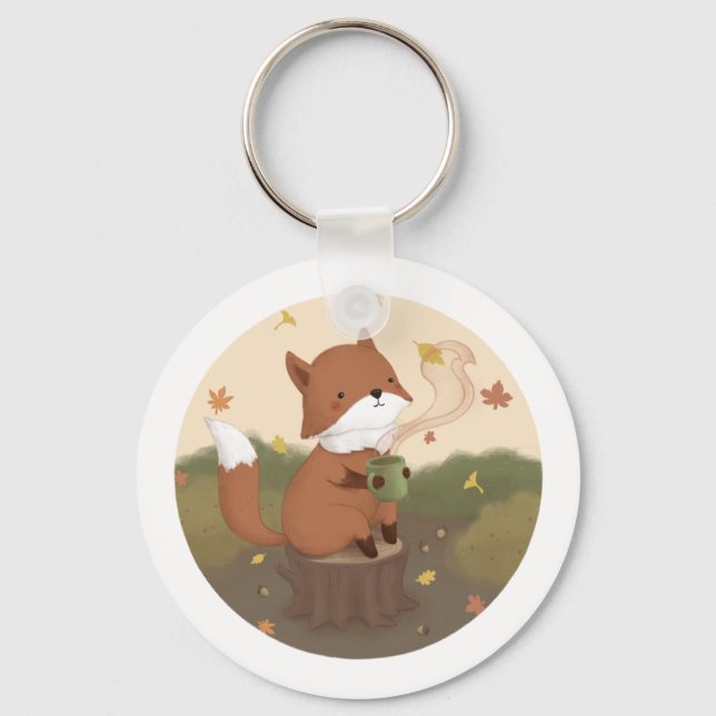 Phantastischer Herbst: Fox Schlüsselanhänger (Vorderseite)