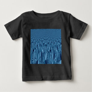 Phantastischer Iridescent Blue Kaleidoskop Art Baby T-shirt