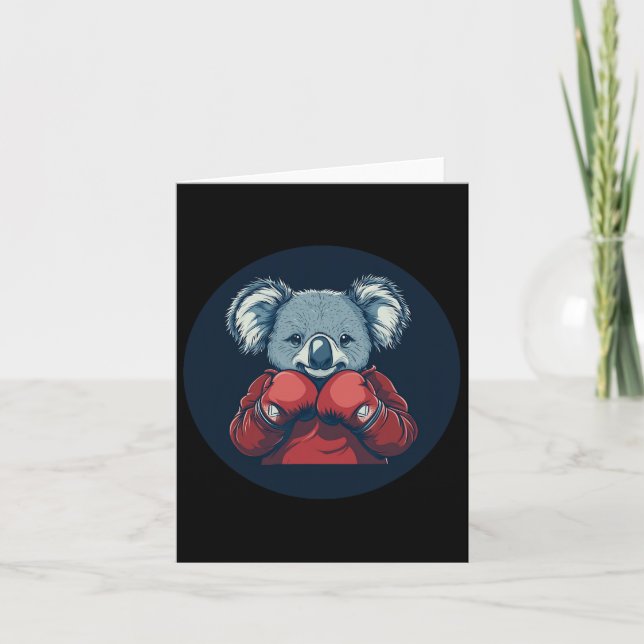 Phantastischer Koala Bear Boxer für eine Knockout  Karte (Vorderseite)