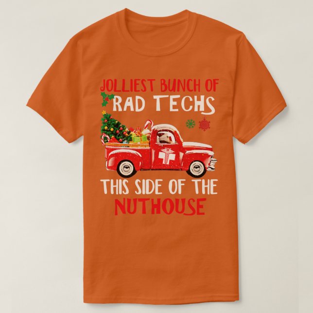 Phantastischer Krasser Tech Red Car Frohe Weihnach T-Shirt (Design vorne)