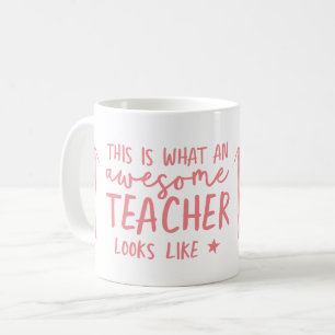 Phantastischer Lehrer, modernes typografisches Reg Kaffeetasse