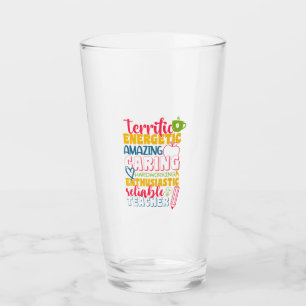Phantastischer Lehrertag Gekümmert Lehrer Glas