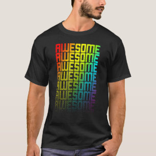Phantastischer Lgbtq+-Regenbogen-Gay Pride Textfad T-Shirt