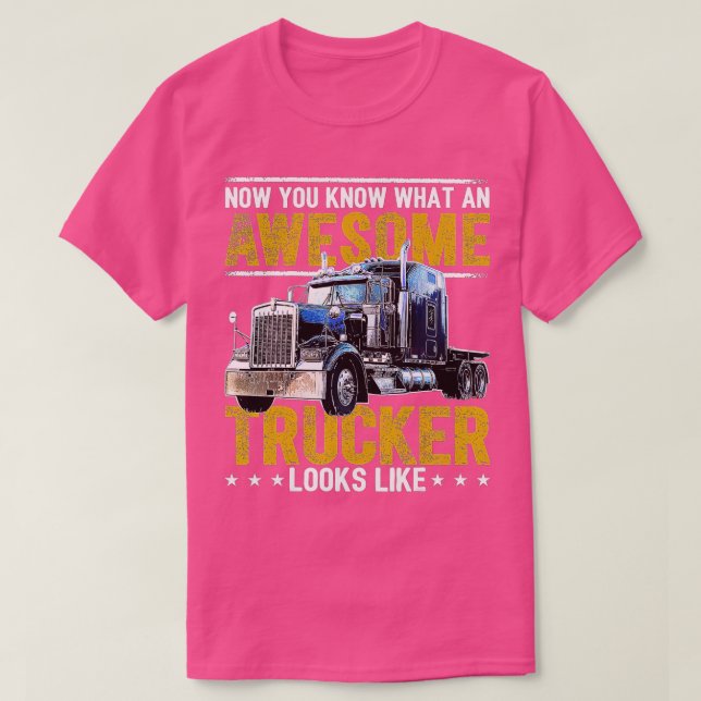 Phantastischer LKW Big Rig Sattelanhänger T-Shirt (Design vorne)