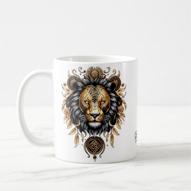 Phantastischer majestätischer Löwe Kaffeetasse (Links)