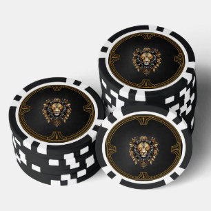 Phantastischer majestätischer Löwe Pokerchips