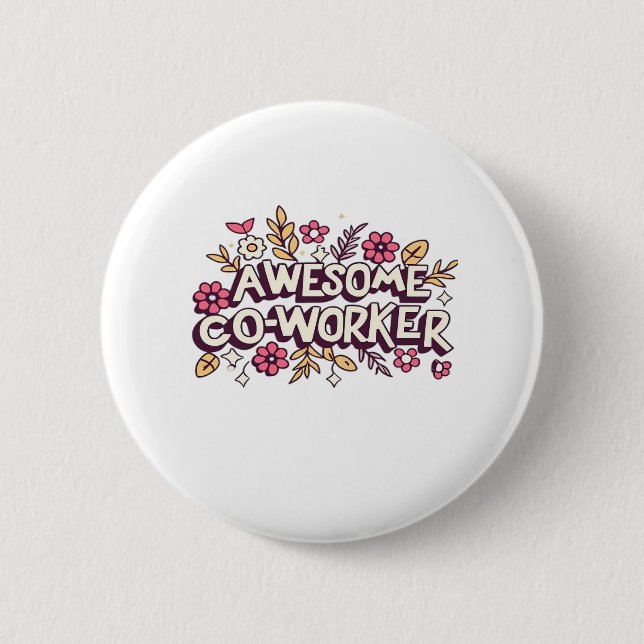 Phantastischer Mitarbeiter, Kollege, Geschenk, Bes Button (Vorderseite)