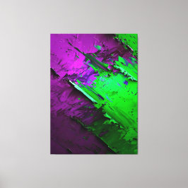 Phantastischer Mix aus grün und lila abstrakt Leinwanddruck