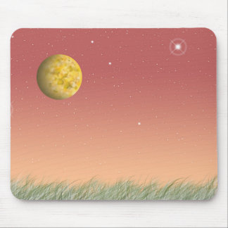 Phantastischer Mond und ein stummer Sternenhimmel. Mousepad