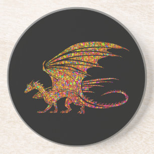 Phantastischer Mosaikdrache Getränkeuntersetzer